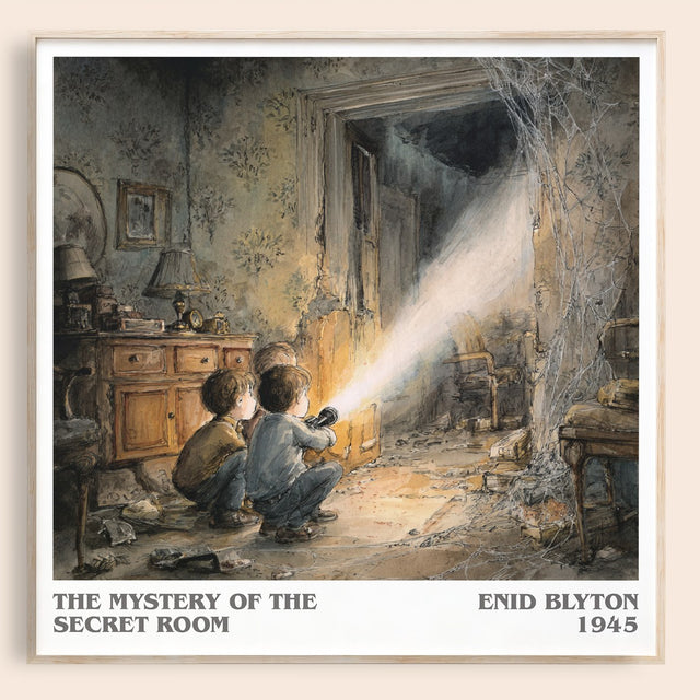 The mystery of the secret room Literary Art Print by Enid Blyton