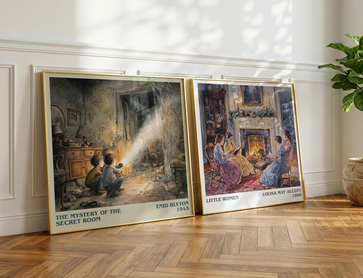 The mystery of the secret room book poster packaging – museum-quality print rolled in protective tube