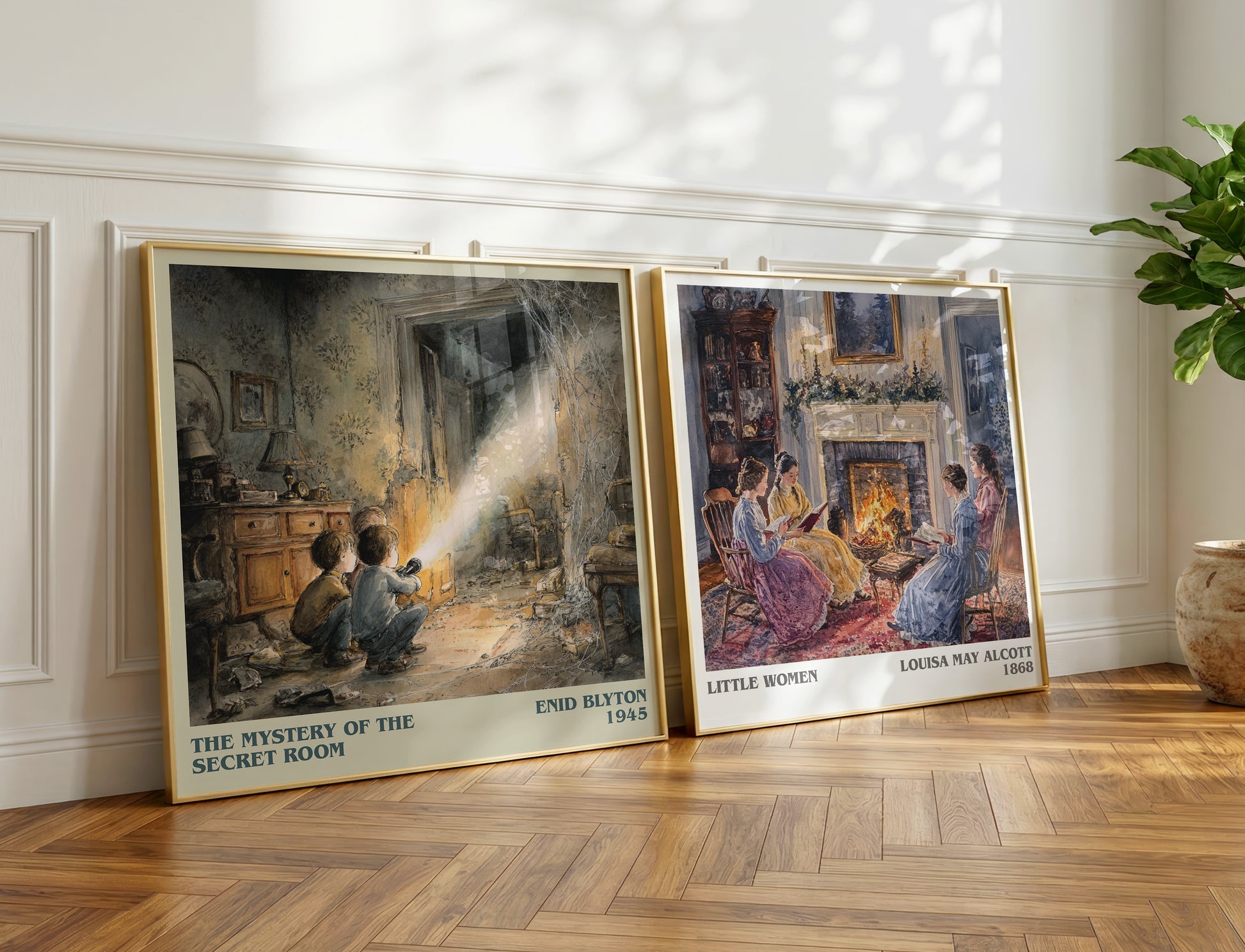 The mystery of the secret room book poster packaging – museum-quality print rolled in protective tube