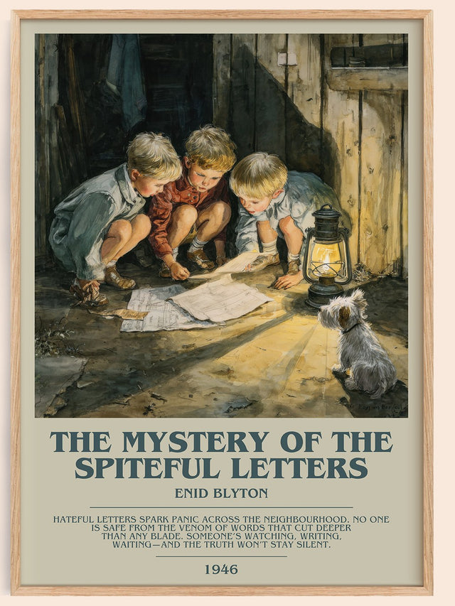 The Mystery Of The Spiteful Letters Bookish Wall Art by Enid Blyton