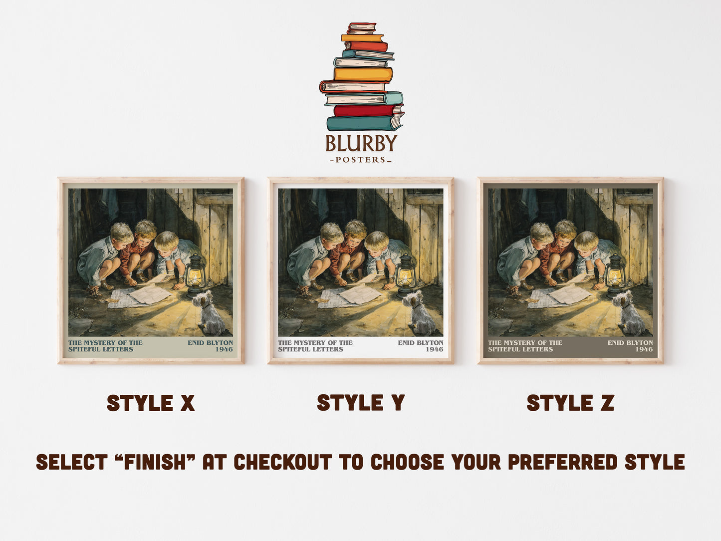The Mystery Of The Spiteful Letters literary art print colour and style options – Enid Blyton book art