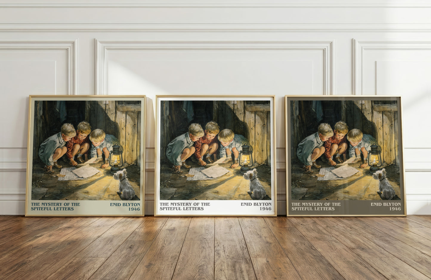 The Mystery Of The Spiteful Letters literary print framed by window – literary home decor