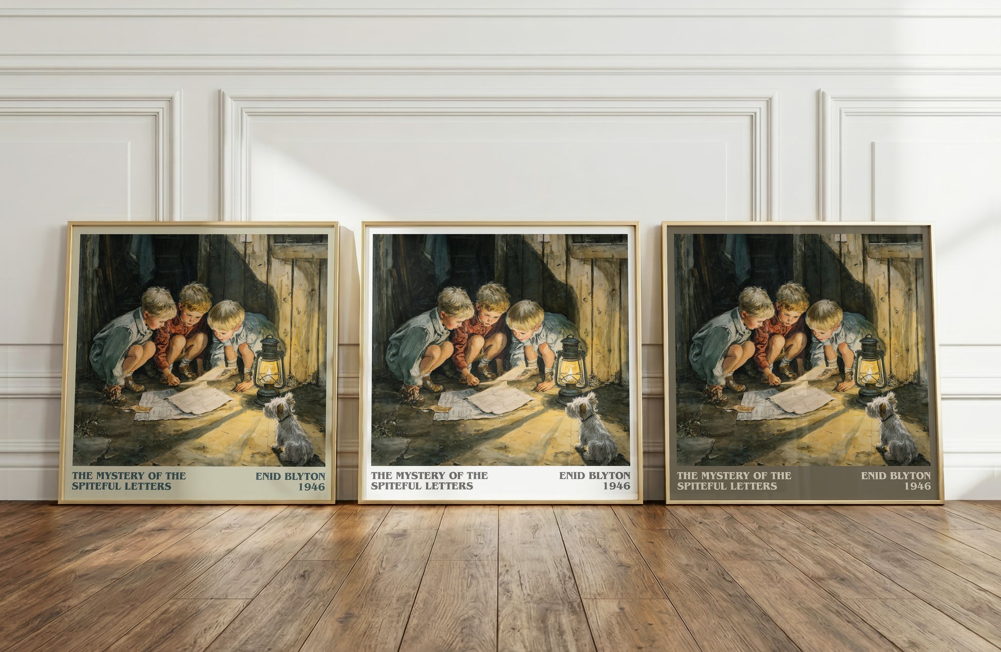 The Mystery Of The Spiteful Letters literary print framed by window – literary home decor