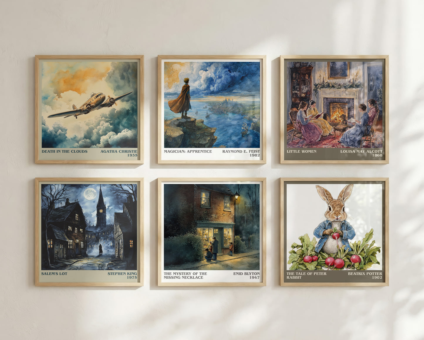 The Mystery Of The Missing Necklace literary book poster framed on wall – childrens wall art
