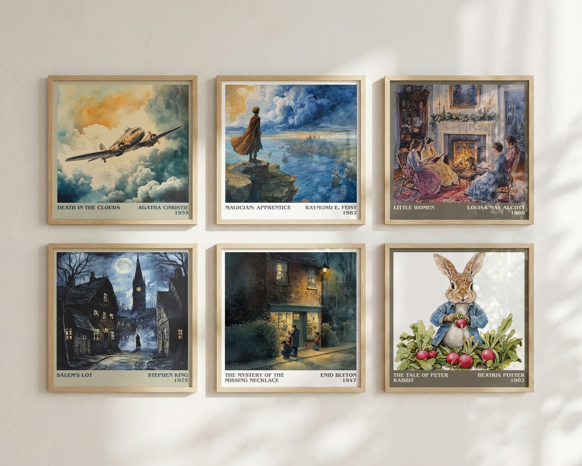 The Mystery Of The Missing Necklace literary book poster framed on wall – childrens wall art