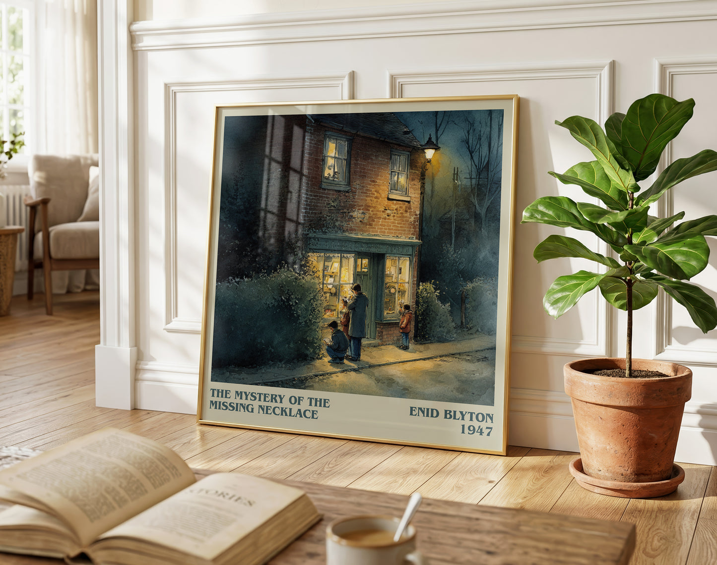 The Mystery Of The Missing Necklace literary poster paired in gallery wall – literary art prints