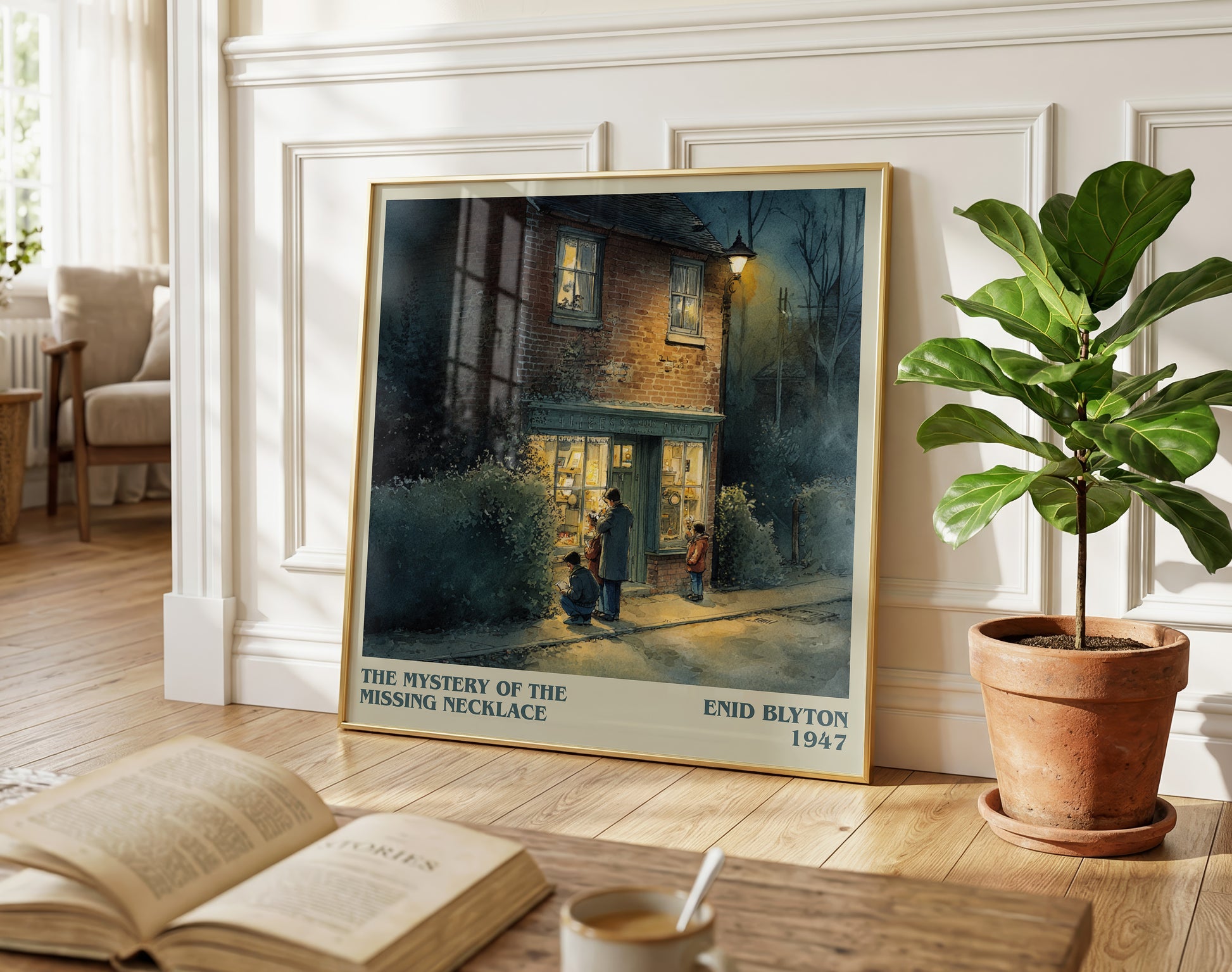 The Mystery Of The Missing Necklace literary poster paired in gallery wall – literary art prints