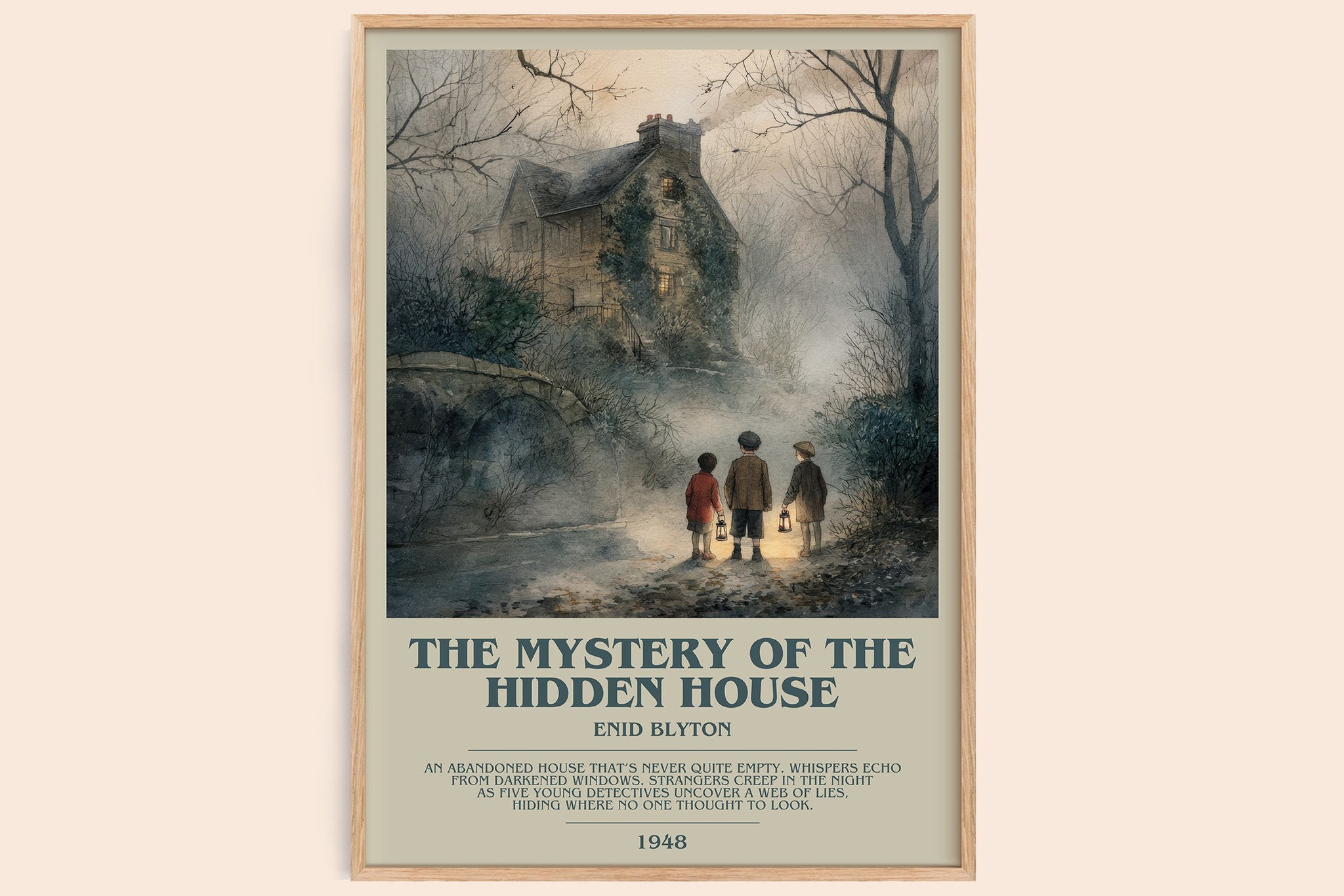 The Mystery Of The Hidden House Bookish Wall Art by Enid Blyton