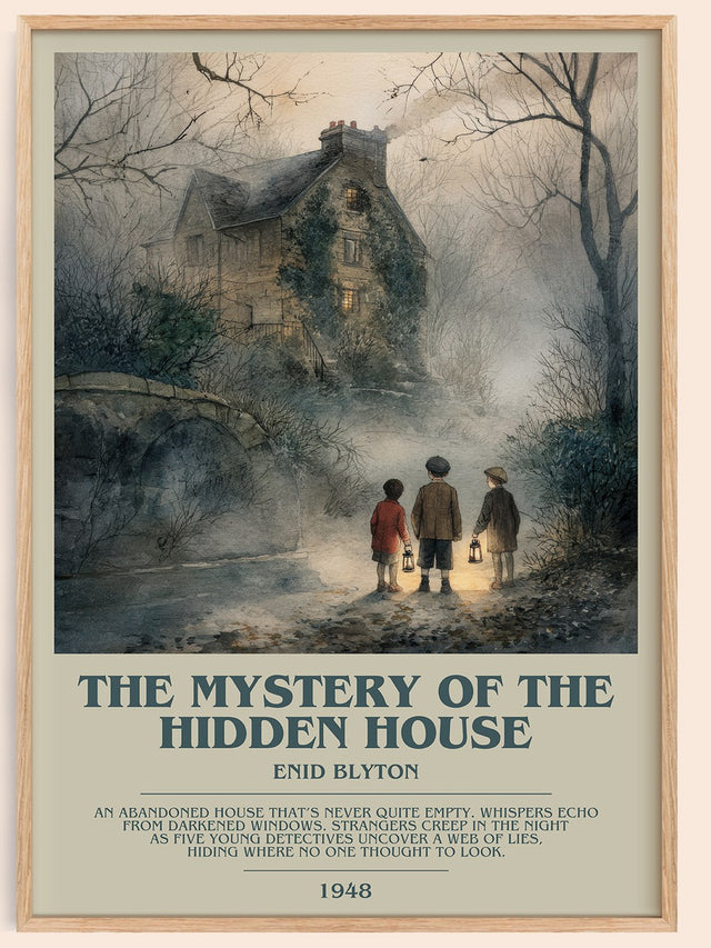 The Mystery Of The Hidden House Bookish Wall Art by Enid Blyton