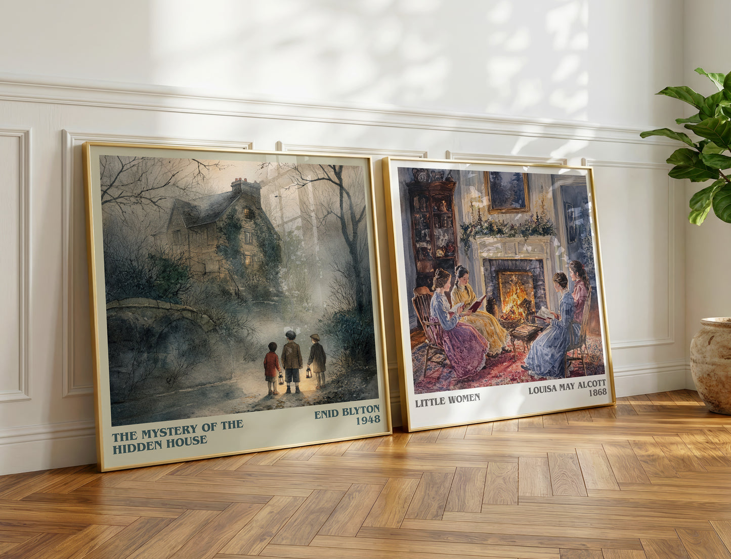 The Mystery Of The Hidden House book poster packaging – museum-quality print rolled in protective tube