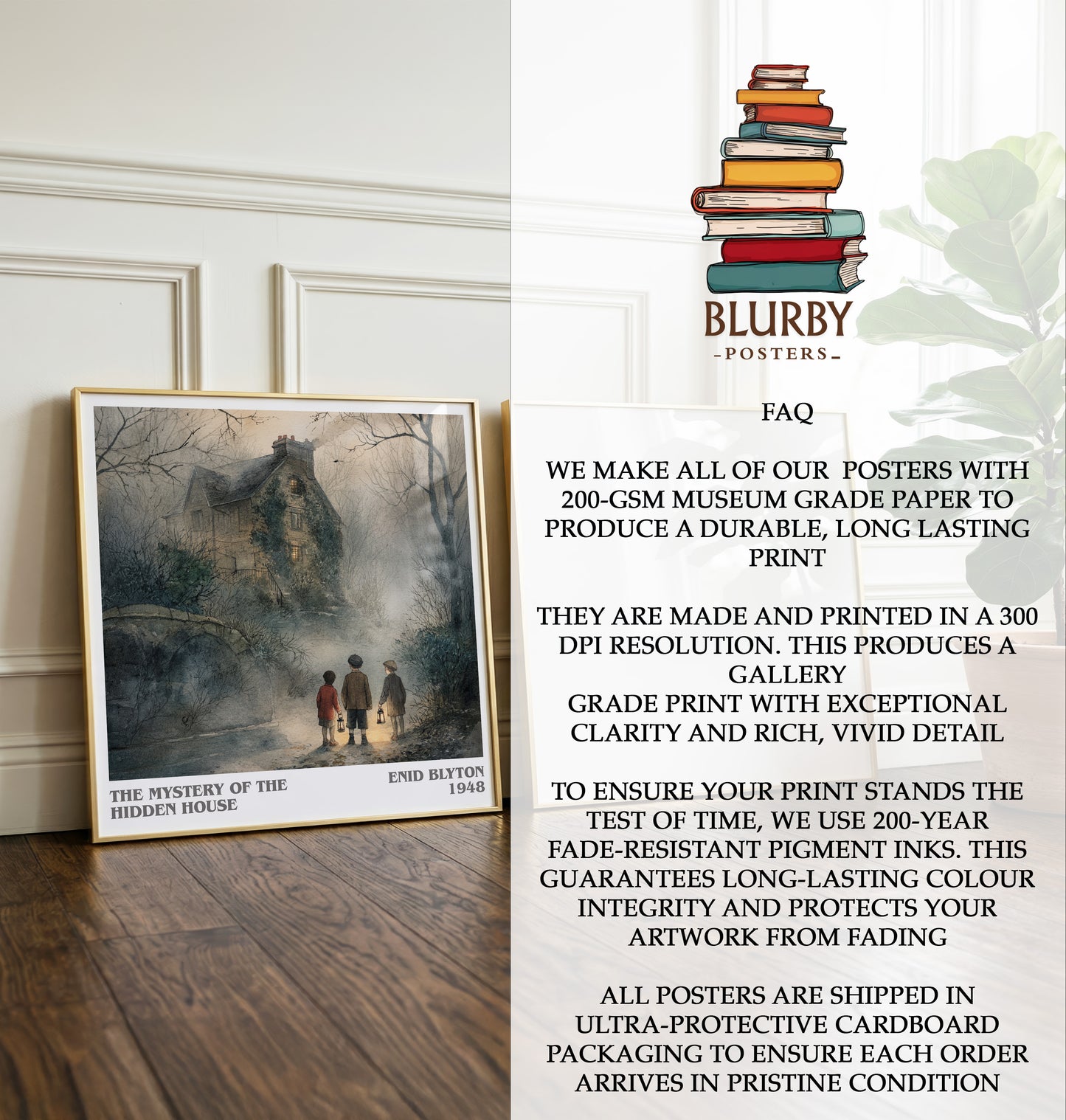 The Mystery Of The Hidden House Literary Art Print by Enid Blyton