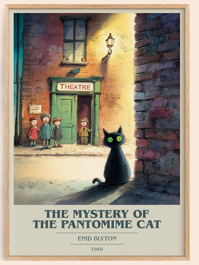 The Mystery of the Pantomime Cat Book Cover Poster by Enid Blyton