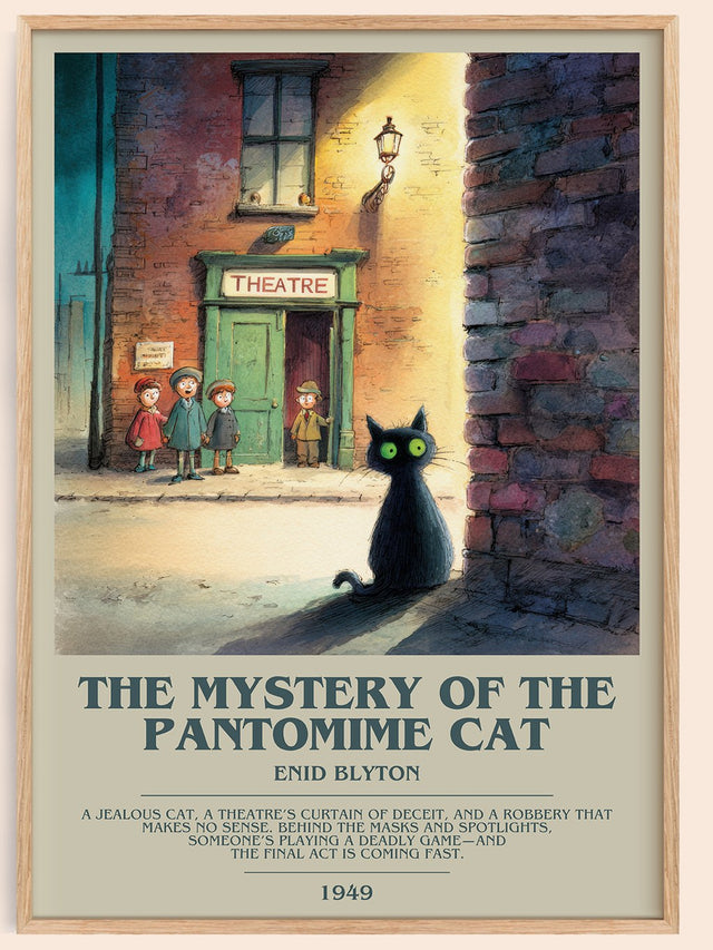 The Mystery of the Pantomime Cat Bookish Wall Art by Enid Blyton