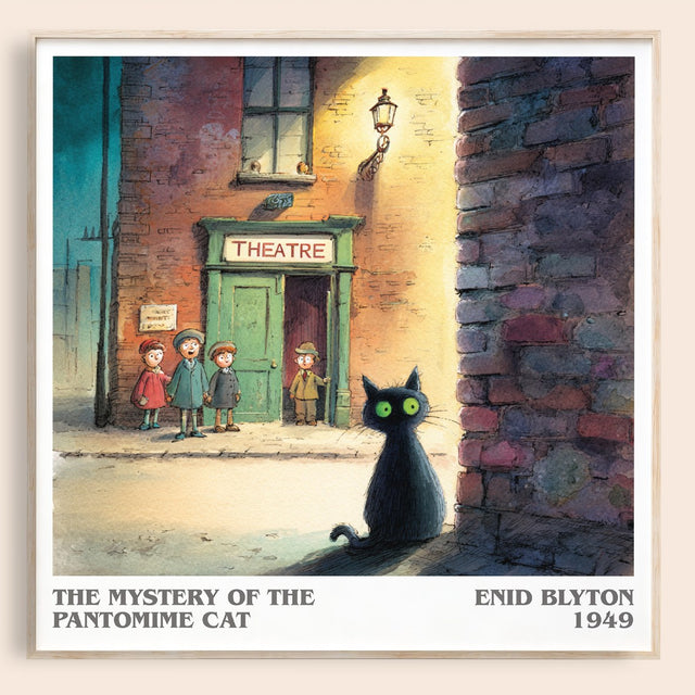 The Mystery of the Pantomime Cat Literary Art Print by Enid Blyton