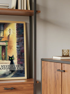 The Mystery Of The Pantomime Cat book watercolour illustration paper finish options – matte satin gloss