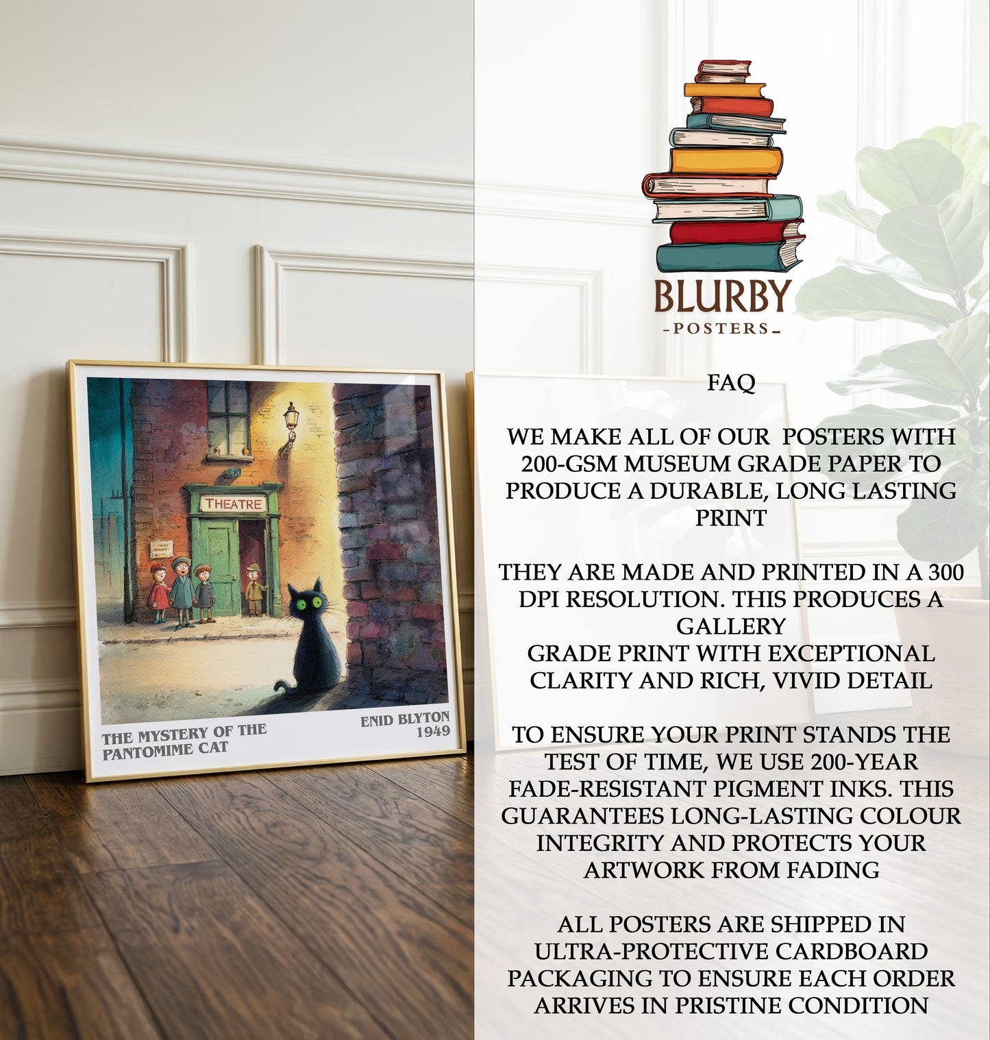 The Mystery of the Pantomime Cat Literary Art Print by Enid Blyton