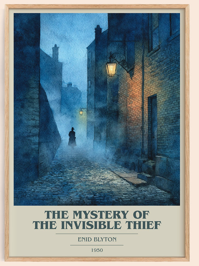 The Mystery of the Invisible Thief Book Cover Poster by Enid Blyton