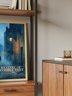 The Mystery Of The Invisible Thief book watercolour illustration paper finish options – matte satin gloss