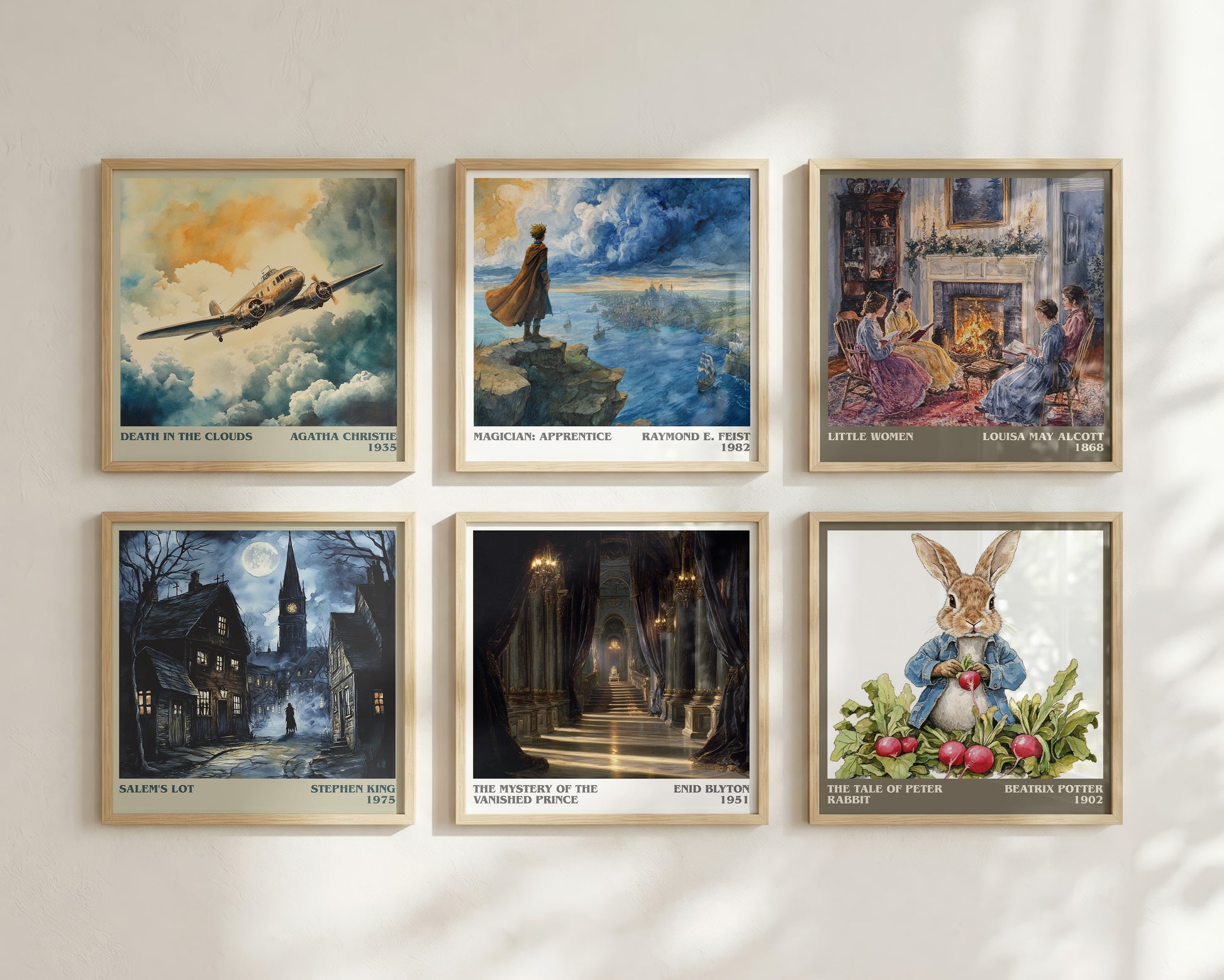The Mystery of the Vanished Prince literary book poster framed on wall – childrens wall art