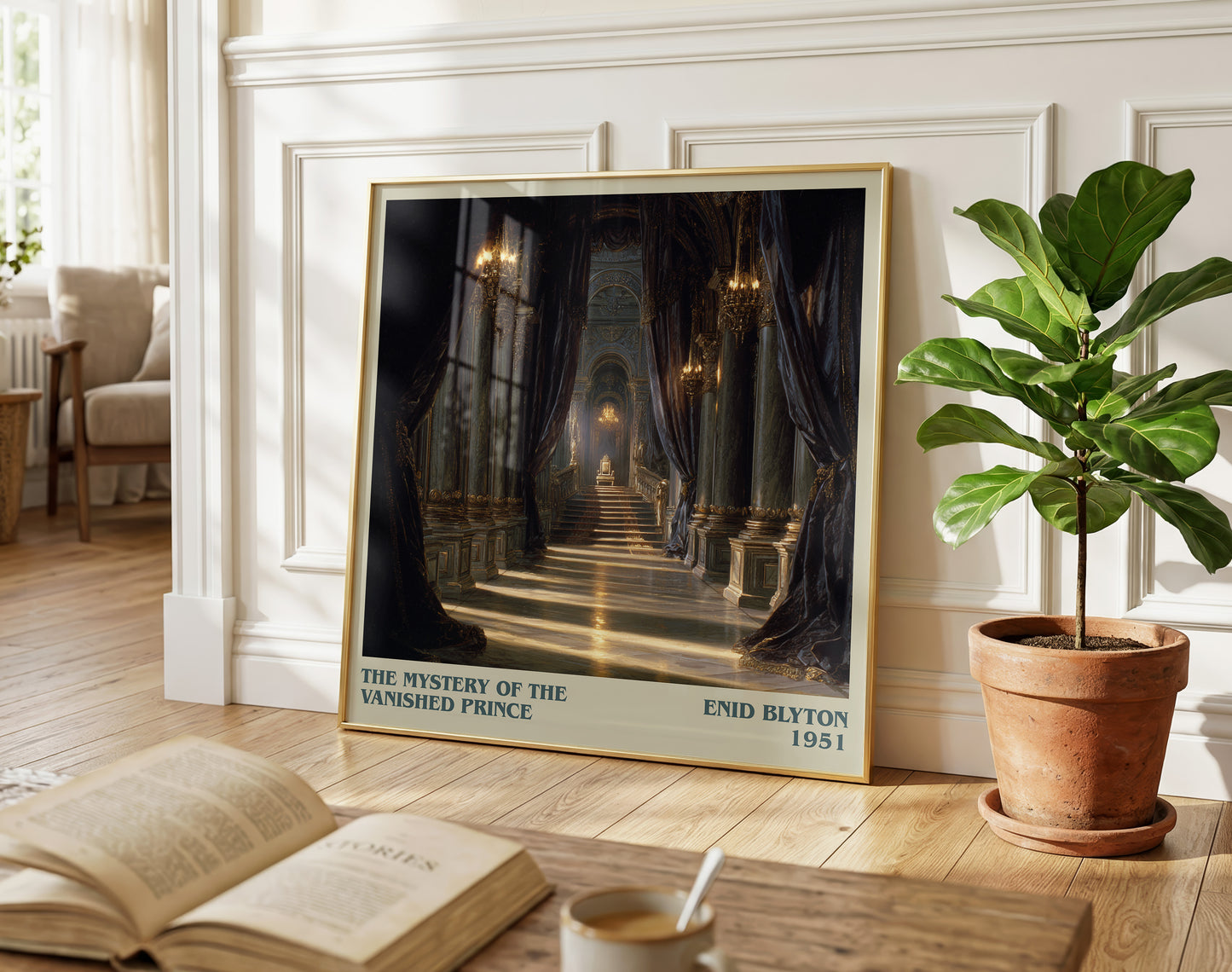 The Mystery of the Vanished Prince literary poster paired in gallery wall – literary art prints