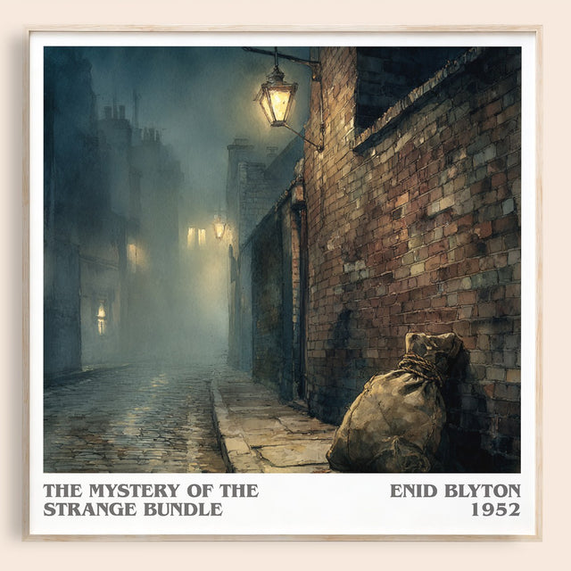 The Mystery of the Strange Bundle Literary Art Print by Enid Blyton