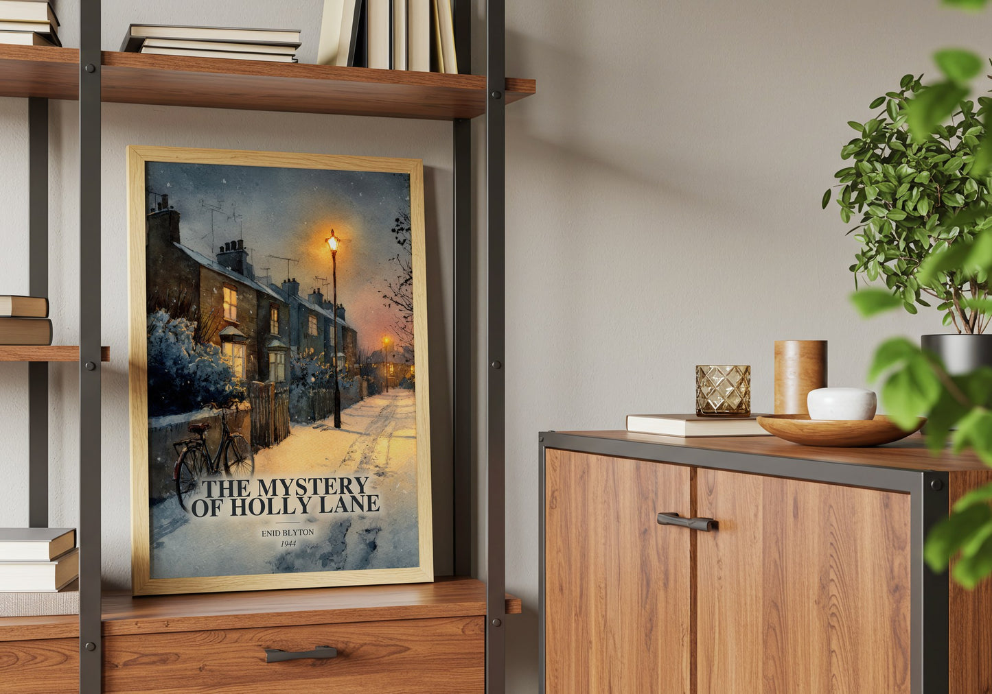 The Mystery Of Holly Lane book watercolour illustration paper finish options – matte satin gloss