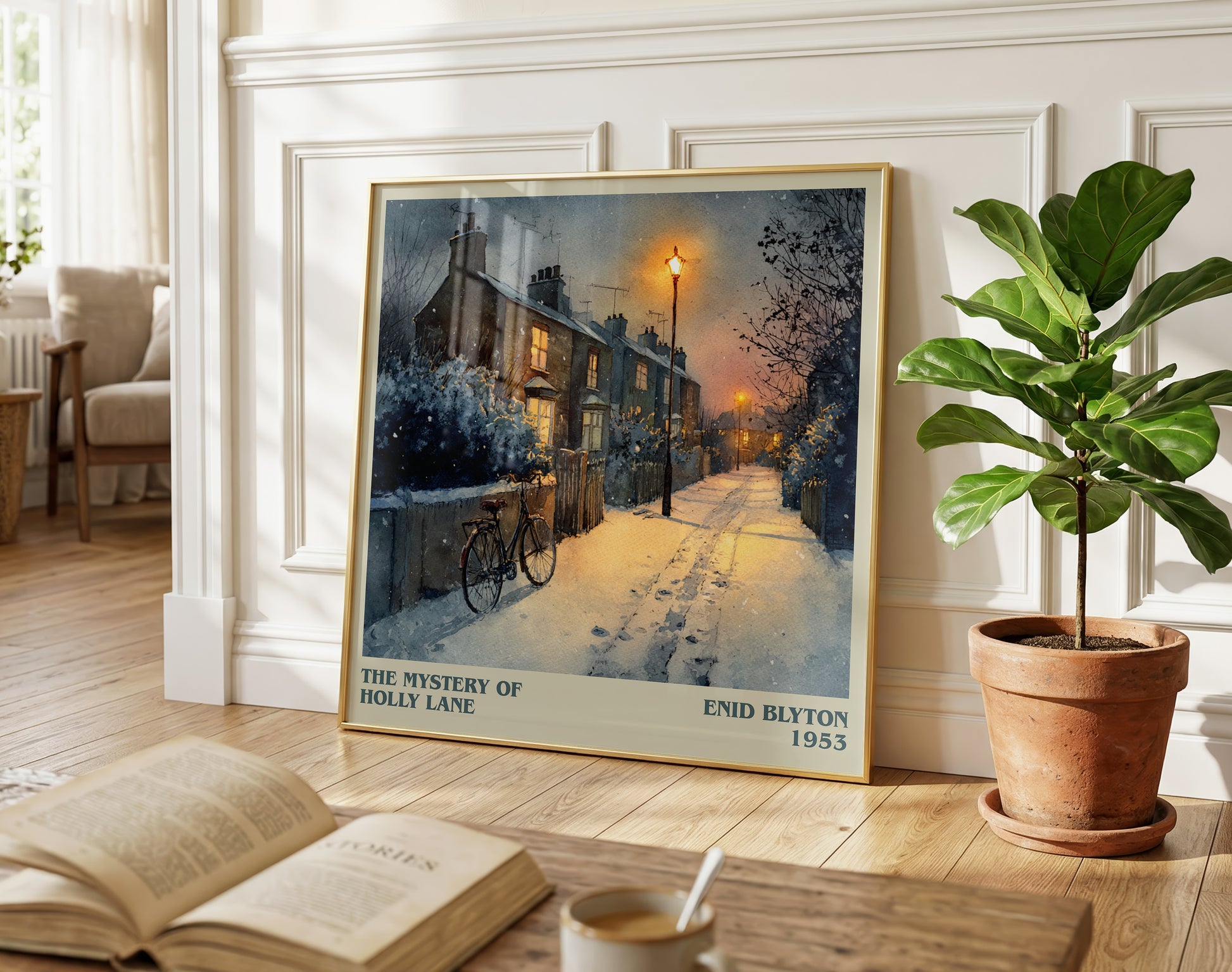 The Mystery of Holly Lane literary poster paired in gallery wall – literary art prints