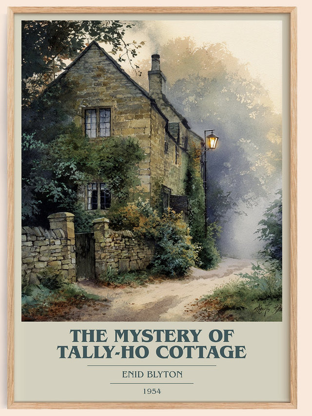 The Mystery of Tally-ho Cottage Book Cover Poster by Enid Blyton