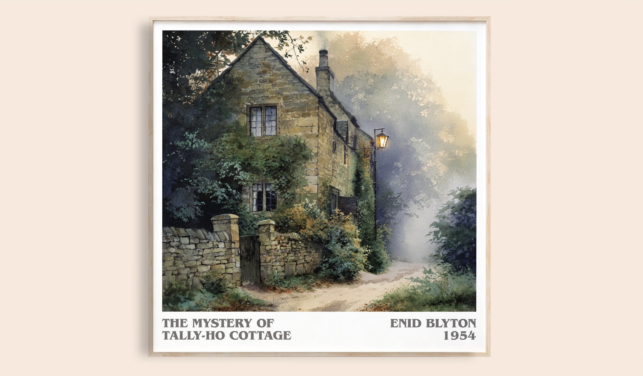 The Mystery of Tally-ho Cottage Literary Art Print by Enid Blyton