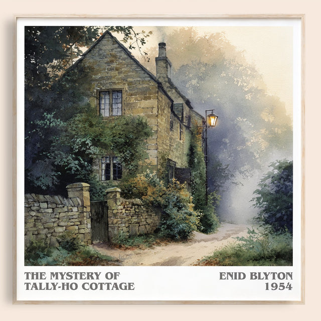 The Mystery of Tally-ho Cottage Literary Art Print by Enid Blyton