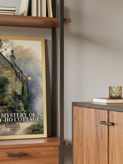 The Mystery Of Tally-Ho Cottage book watercolour illustration paper finish options – matte satin gloss