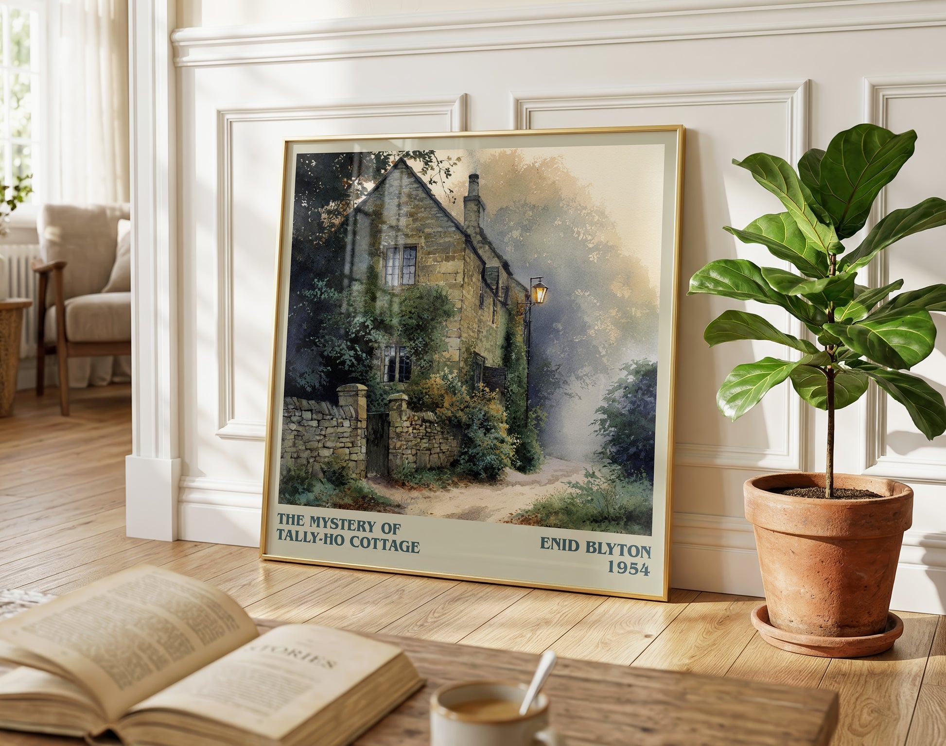 The Mystery of Tally-ho Cottage literary poster paired in gallery wall – literary art prints