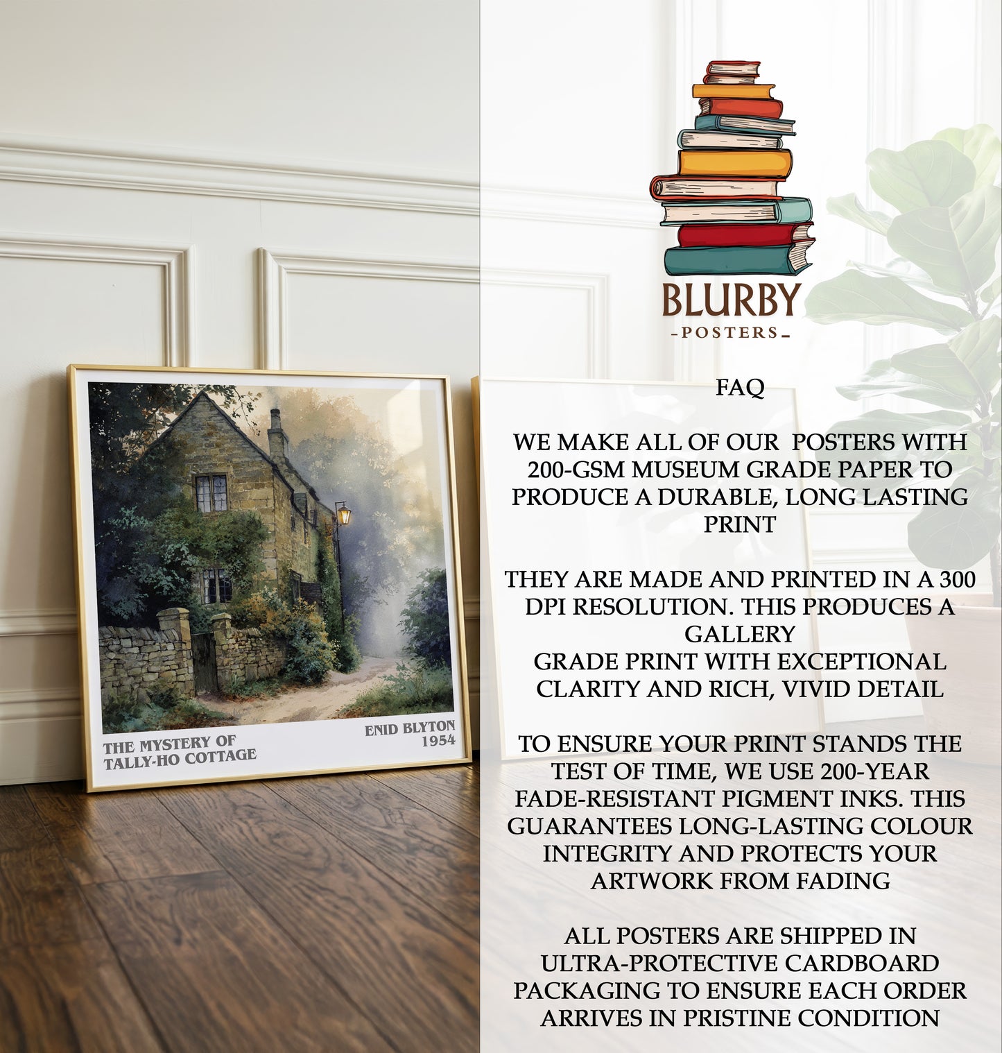 The Mystery of Tally-ho Cottage Literary Art Print by Enid Blyton