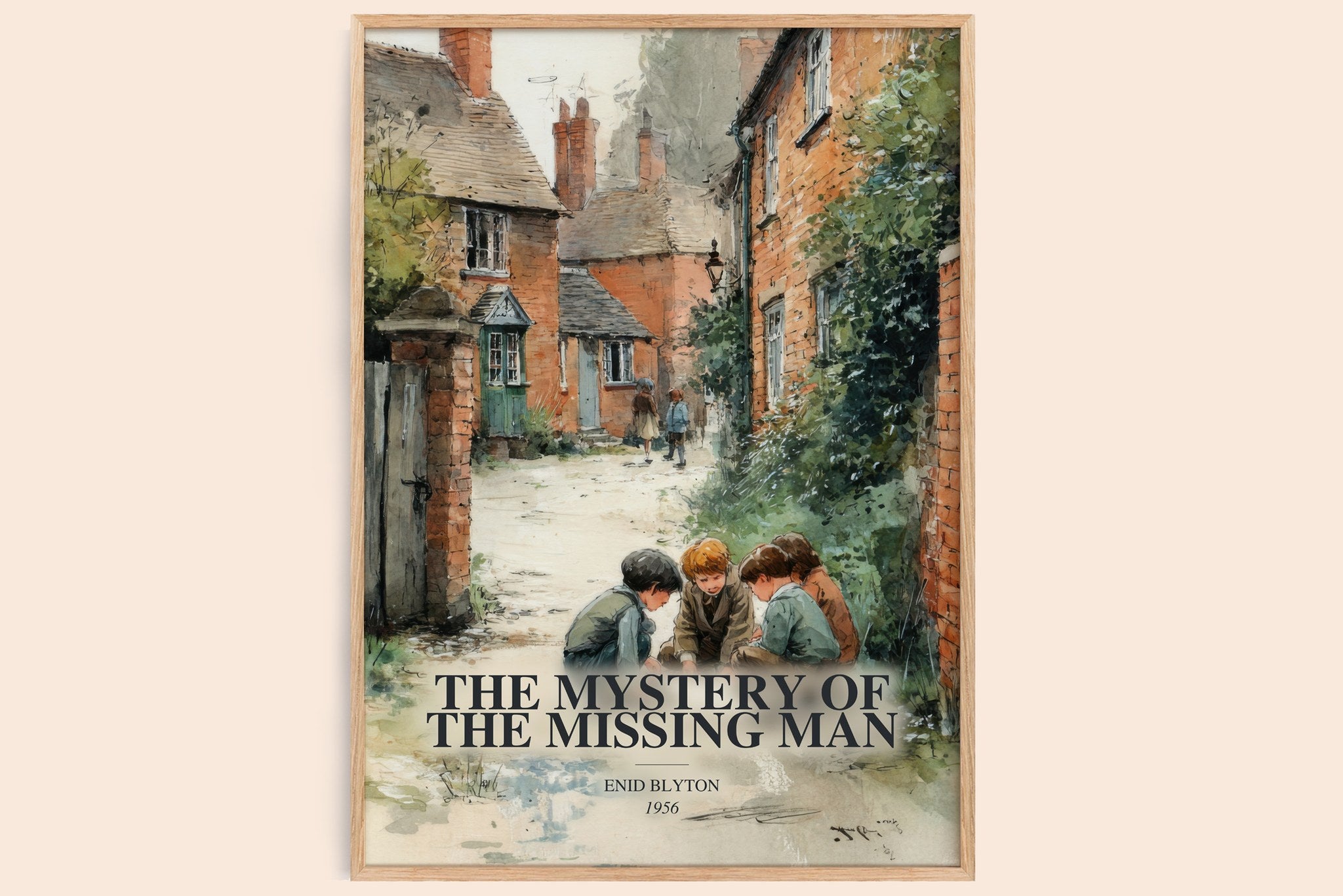 Mystery Of The Missing Man Book Watercolour Illustration by E. Blyton