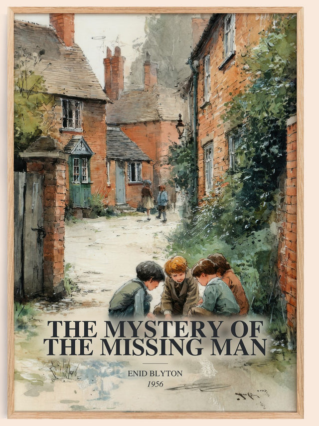 Mystery Of The Missing Man Book Watercolour Illustration by E. Blyton