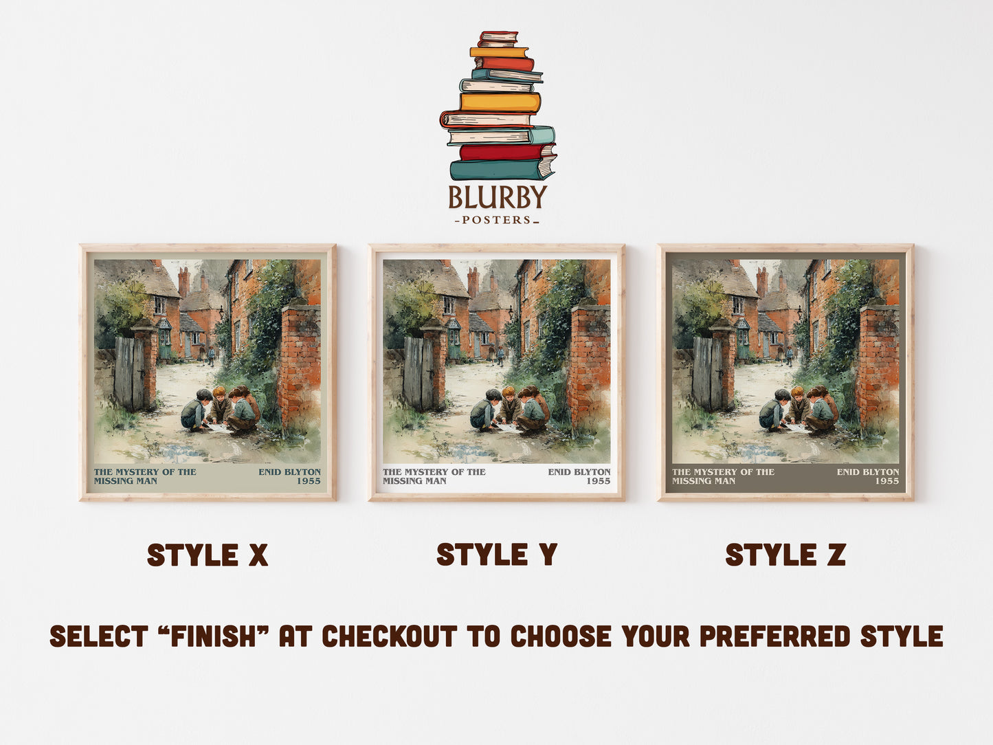 The Mystery Of The Missing Man literary art print colour and style options – Enid Blyton book art