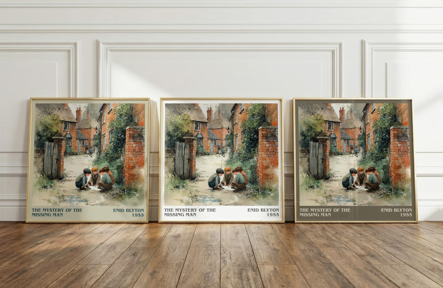 The Mystery Of The Missing Man literary print framed by window – literary home decor