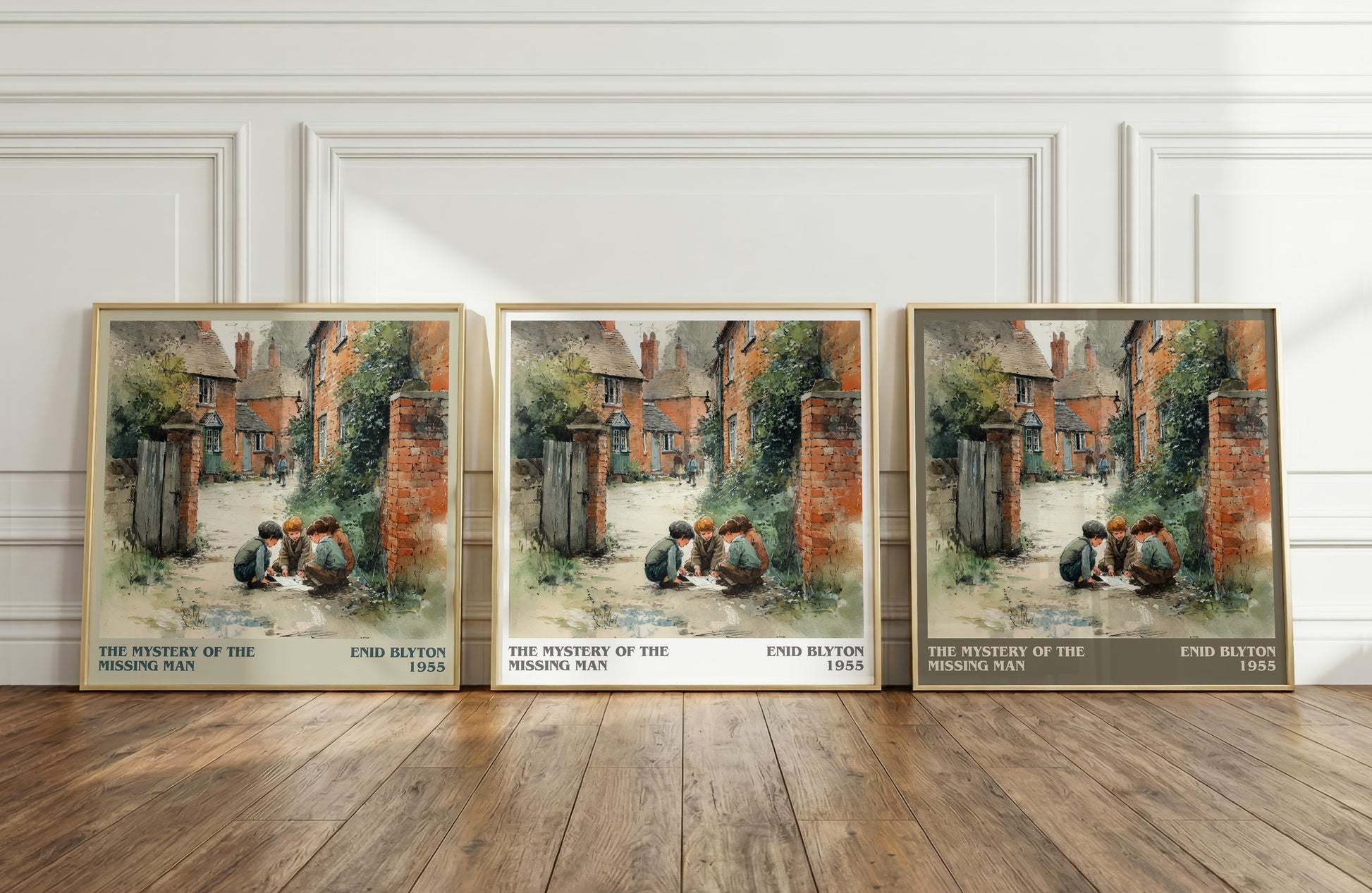 The Mystery Of The Missing Man literary print framed by window – literary home decor