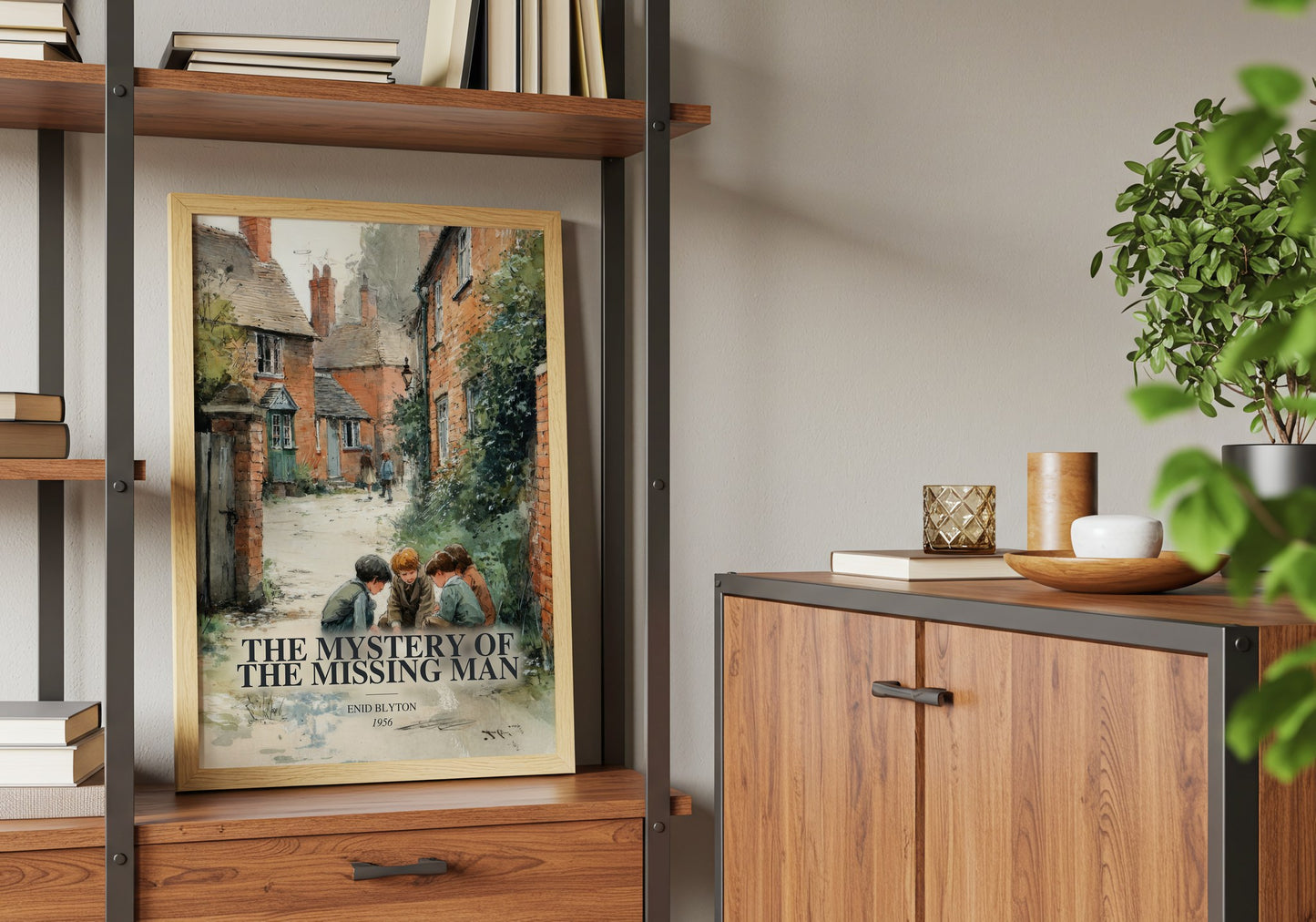 The Mystery Of The Missing Man book watercolour illustration paper finish options – matte satin gloss