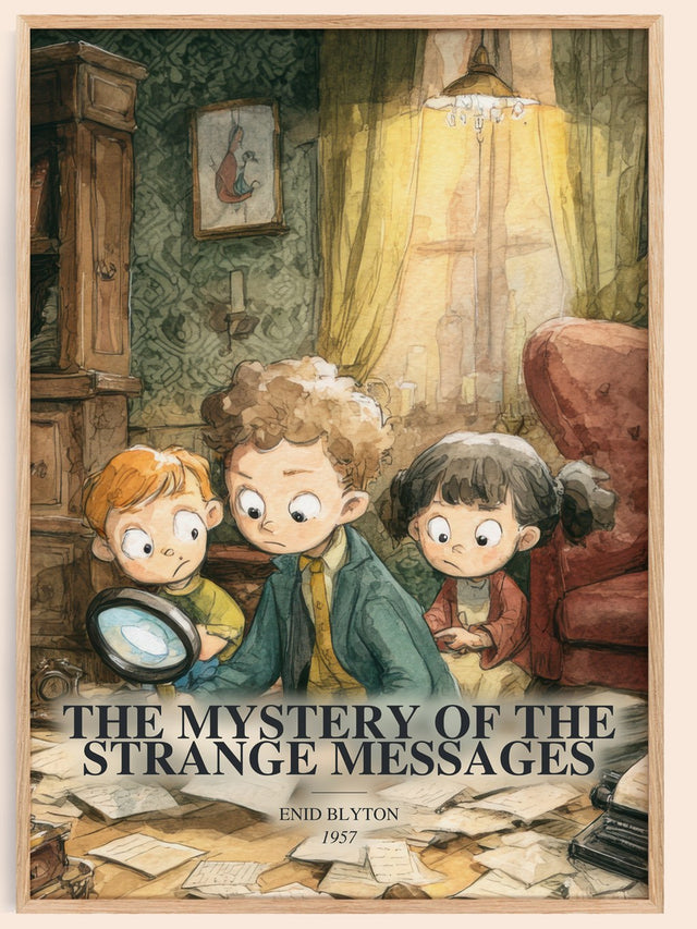Mystery Of The Strange Messages Book Watercolour Illustration – E.