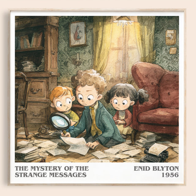 The Mystery of the Strange Messages Literary Art Print by Enid Blyton