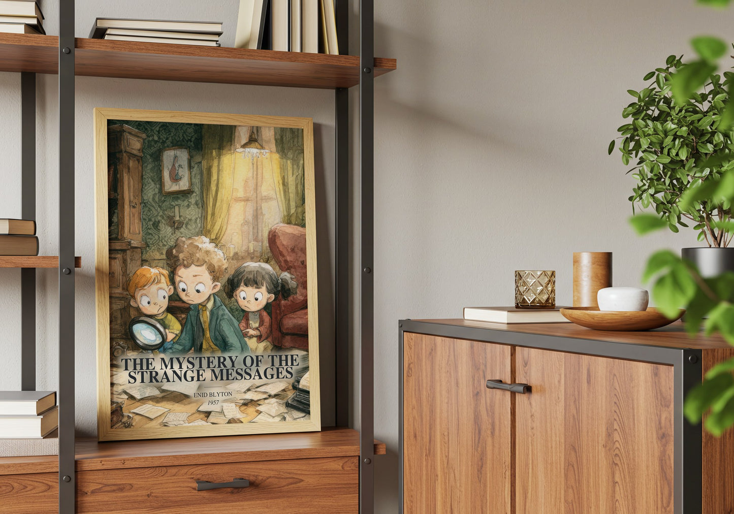 The Mystery Of The Strange Messages book watercolour illustration paper finish options – matte satin gloss