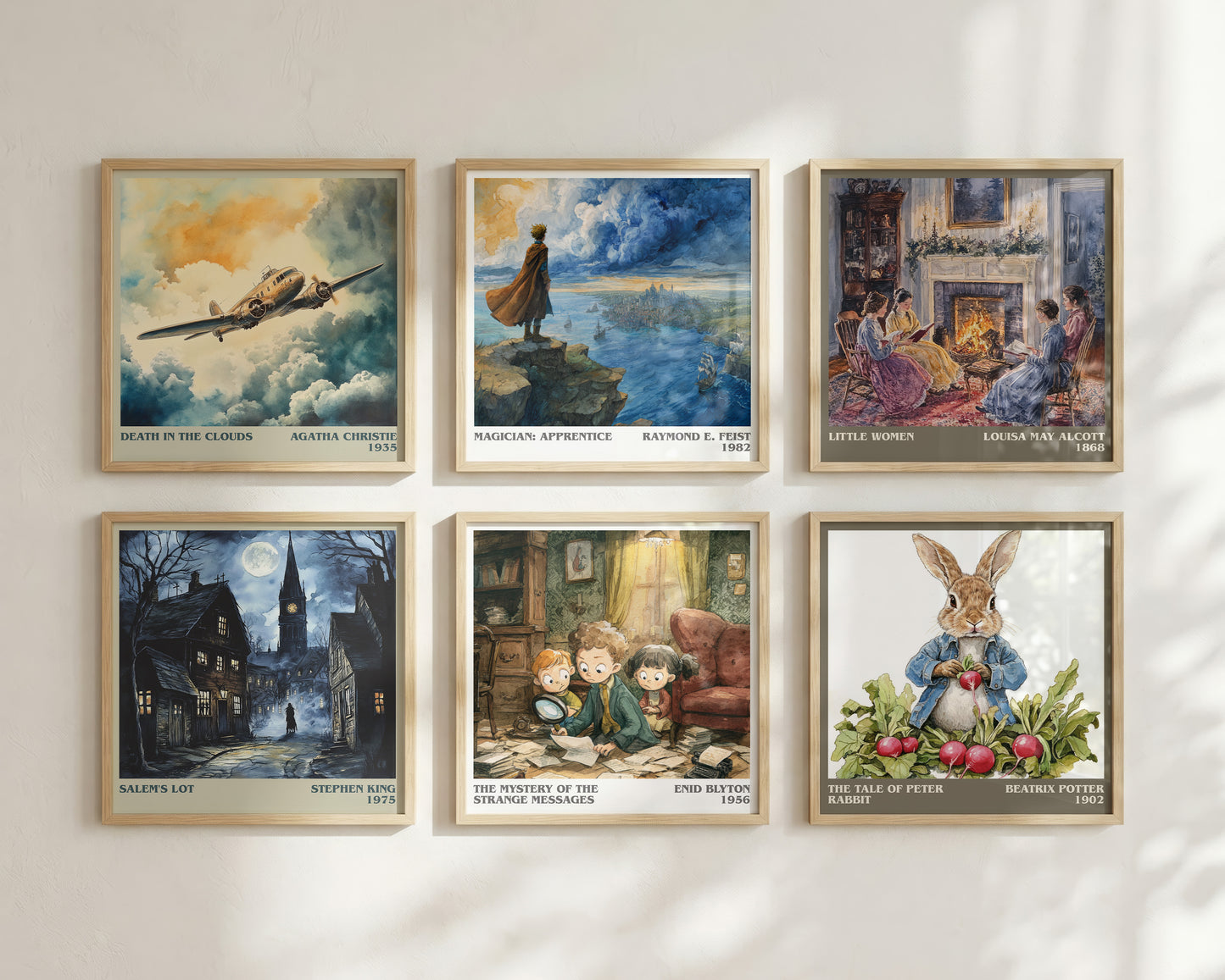 The Mystery of the Strange Messages literary book poster framed on wall – childrens wall art
