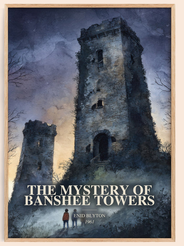 Mystery Of Banshee Towers Book Watercolour Illustration by Enid Blyton