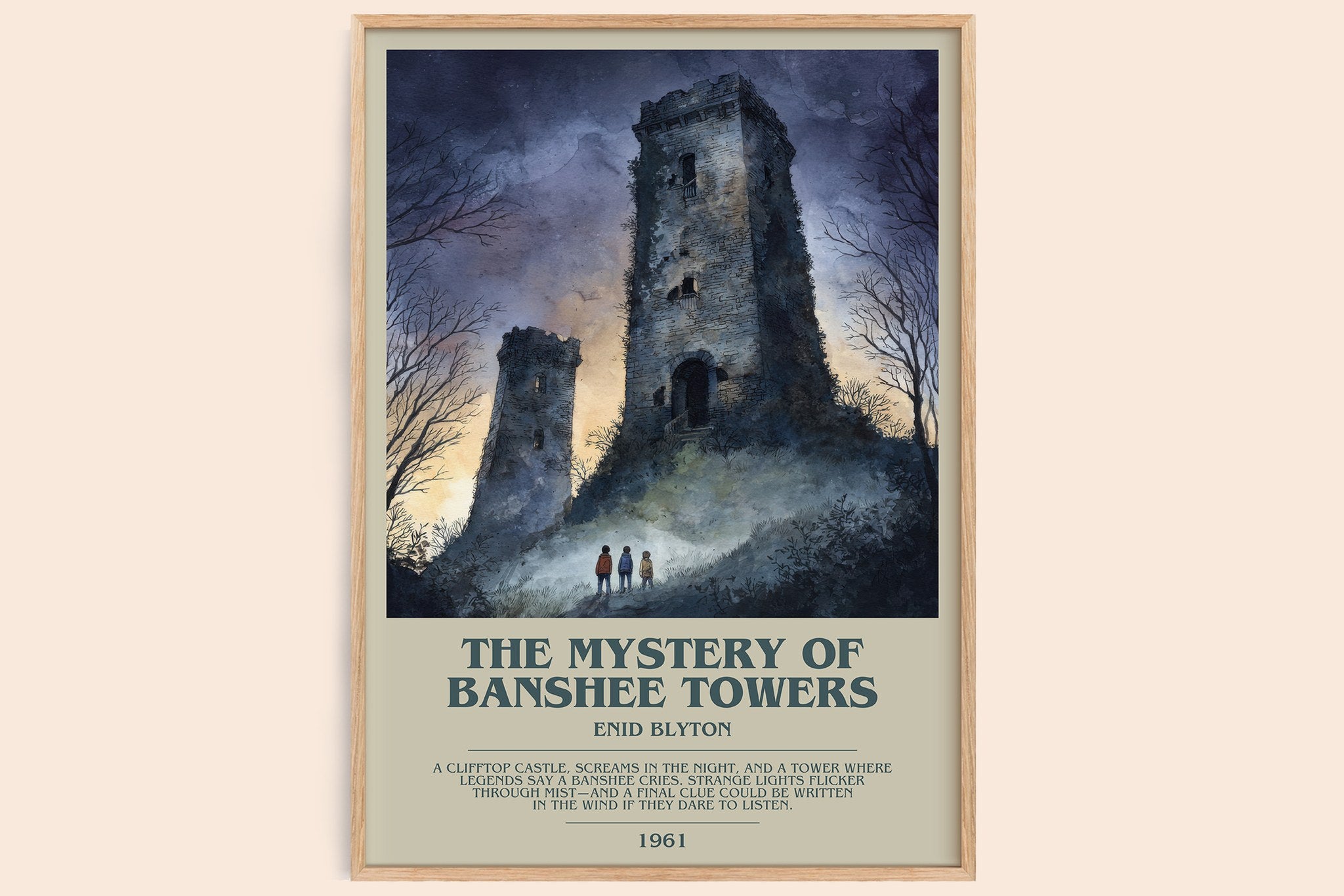 The Mystery Of Banshee Towers Bookish Wall Art by Enid Blyton