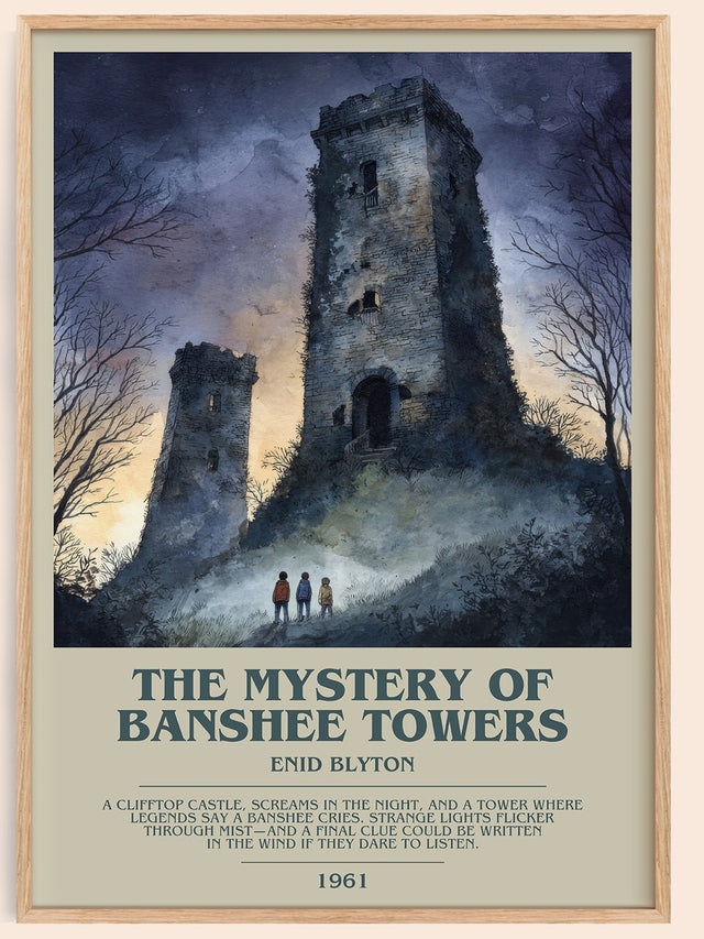 The Mystery Of Banshee Towers Bookish Wall Art by Enid Blyton