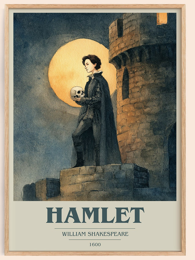 Hamlet Book Cover Poster by William Shakespeare
