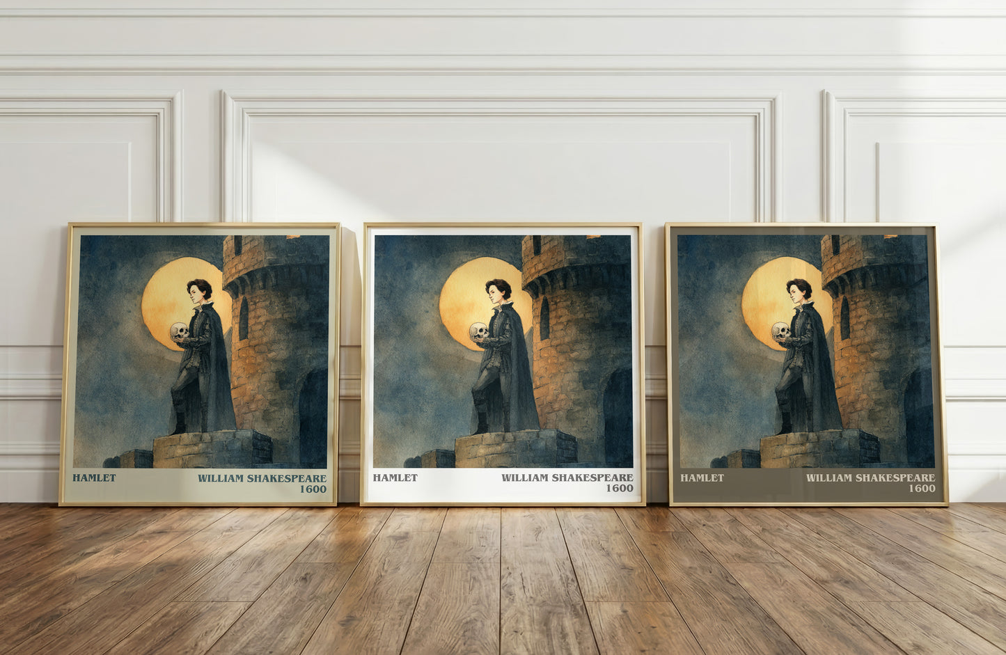 Hamlet literary print framed by window – literary home decor
