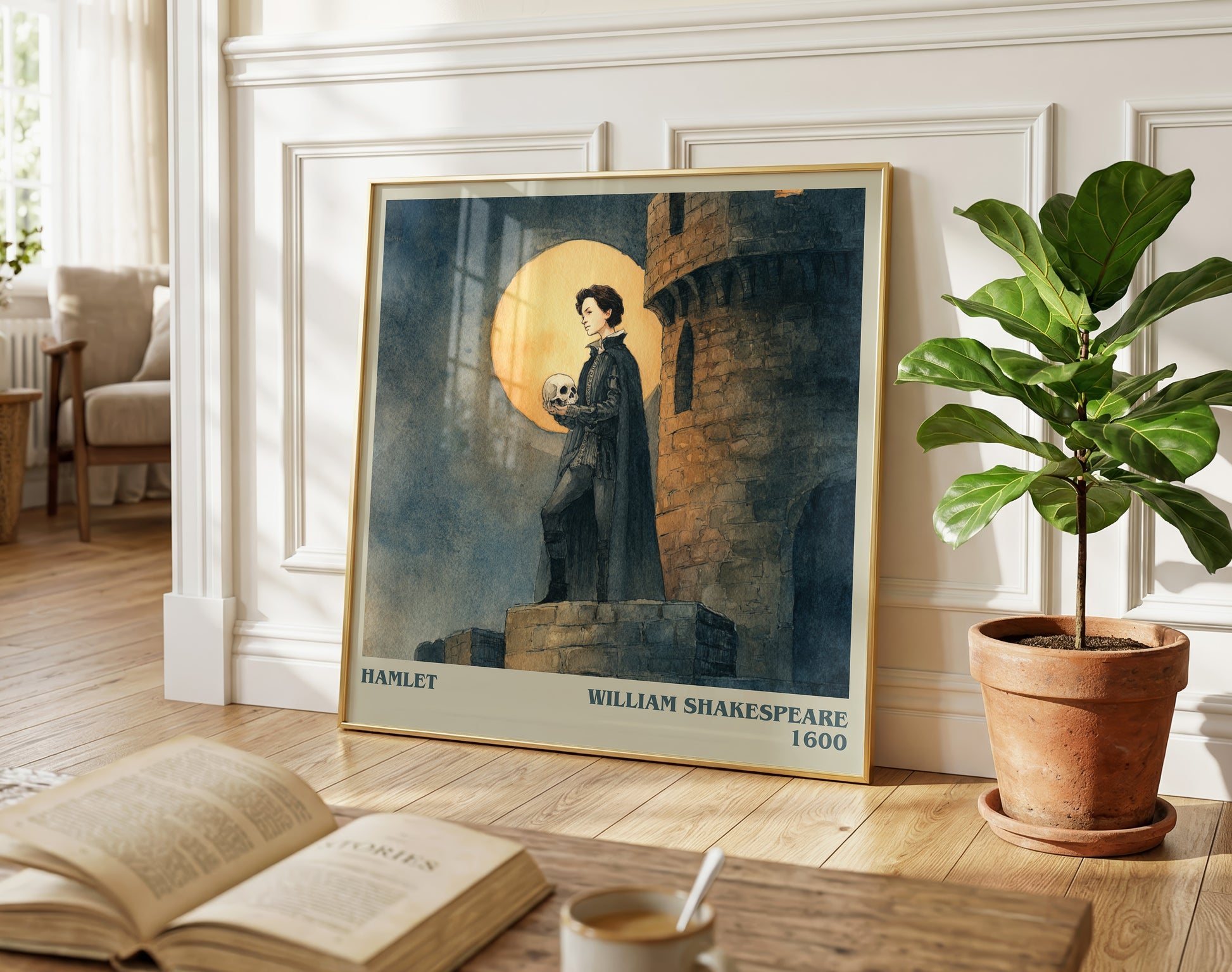 Hamlet literary poster paired in gallery wall – literary art prints