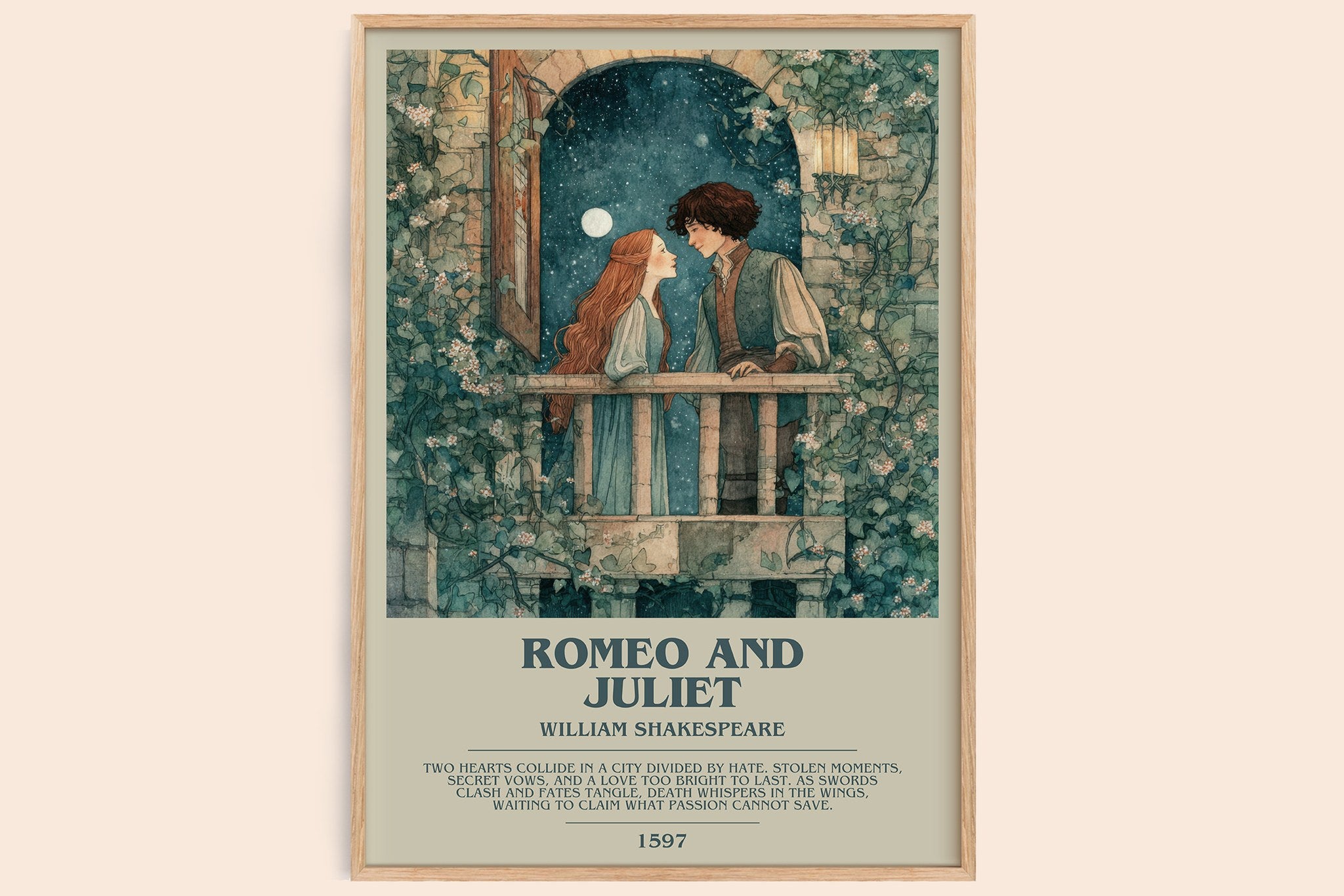 Romeo and Juliet Bookish Wall Art by William Shakespeare